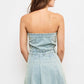 DENIM RUFFLE DRESS