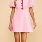Pink corduroy heart dress