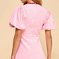Pink corduroy heart dress