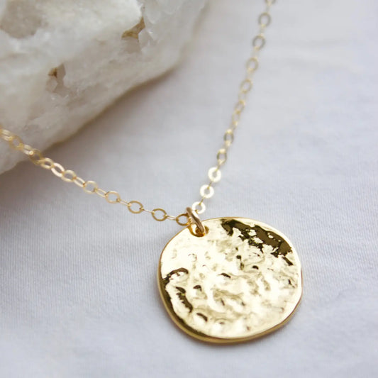 POUNDED DISK NECKLACE