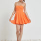 TANGERINE BUSTIER DRESS