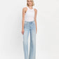 HIGH RISE FULL LENGTH LIGHT WASH WIDE LEG JEANS V3468