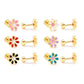 Screwback Stud - Elsie - White