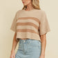 RIBBED KNIT SWEATER TOP