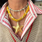 Chunky Powder  Bandana with Red Star Necklace 