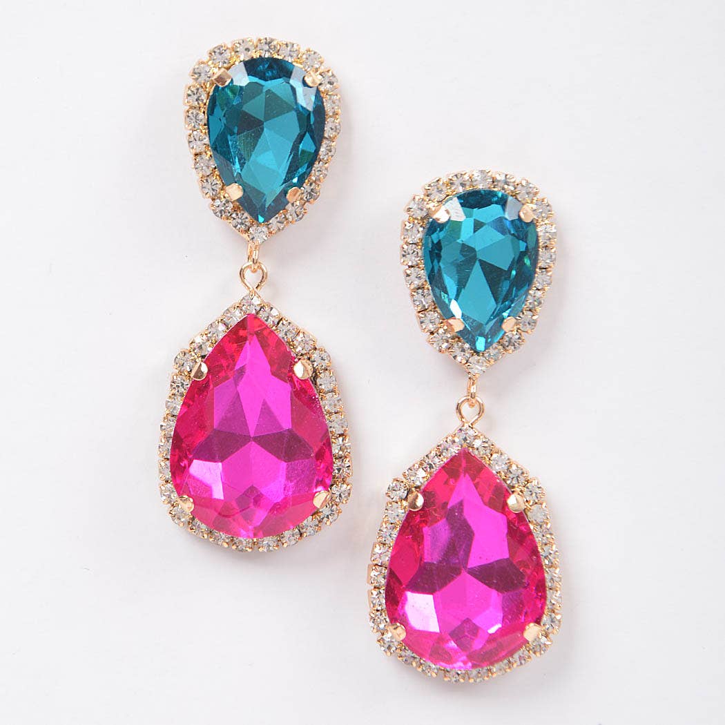 Multi Color Stone Earring