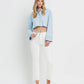 HIGH RISE SEAMLESS WAISTBAND CROP FLARE JEANS