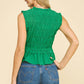 FRONT-TIE DETAILED SMOKING TOP -5555T