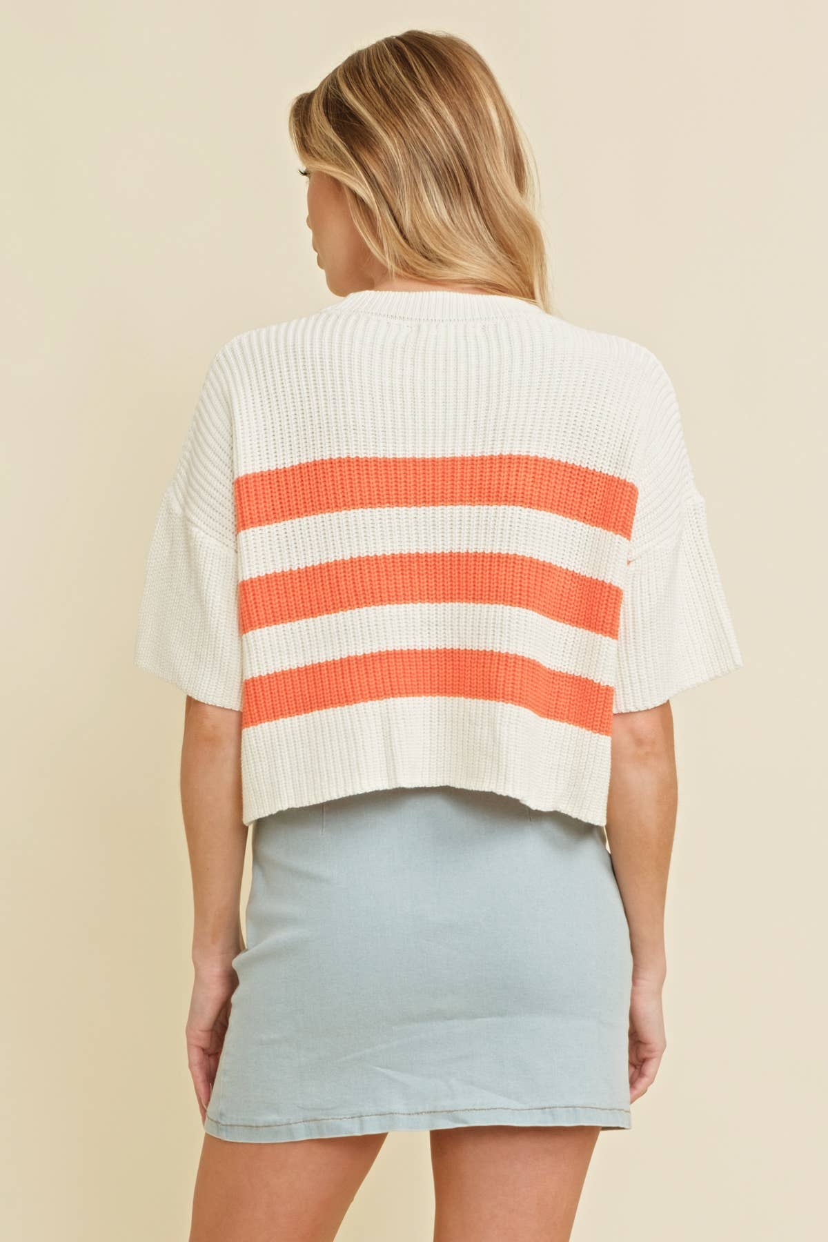 RIBBED KNIT SWEATER TOP