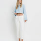 HIGH RISE SEAMLESS WAISTBAND CROP FLARE JEANS