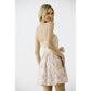 MULTI COLOR FLORAL AND EYELET A LINE MINI DRESS