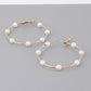 Stone Lined Hoop Earrings