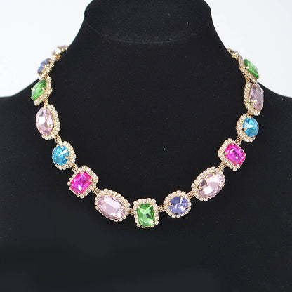 Multi Shape Stone Necklace