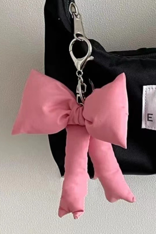 Pink Bow Knot Keychain