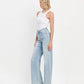HIGH RISE FULL LENGTH LIGHT WASH WIDE LEG JEANS V3468