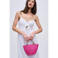 Gaia Straw Mini Tote with Crystal Handles