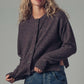 Relaxed Wool Blend Button-Up Cardigan