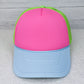 Blue Billed Tricolor Foam Trucker Hat