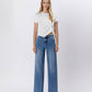 TUMMY CONTROL SUPER HIGH RISE BAGGY WIDE JEANS LV1574