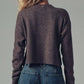 Relaxed Wool Blend Button-Up Cardigan
