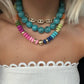 Tobie Beaded Disc Necklace- Pastel