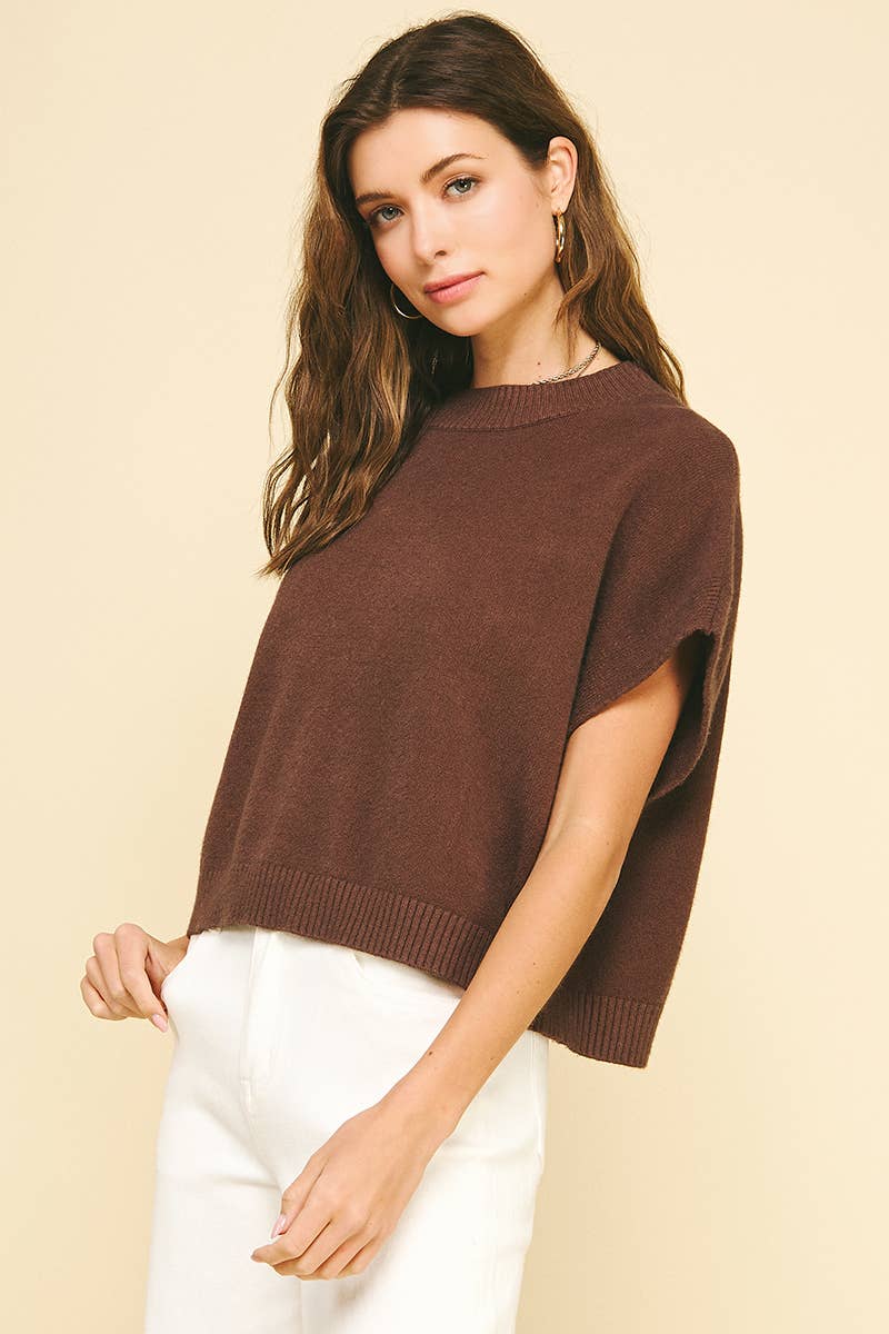 DROPPED SHOULDER SWEATER TOP