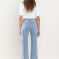 HIGH RISE CROPPED DISTRESSED HEM DAD JEANS