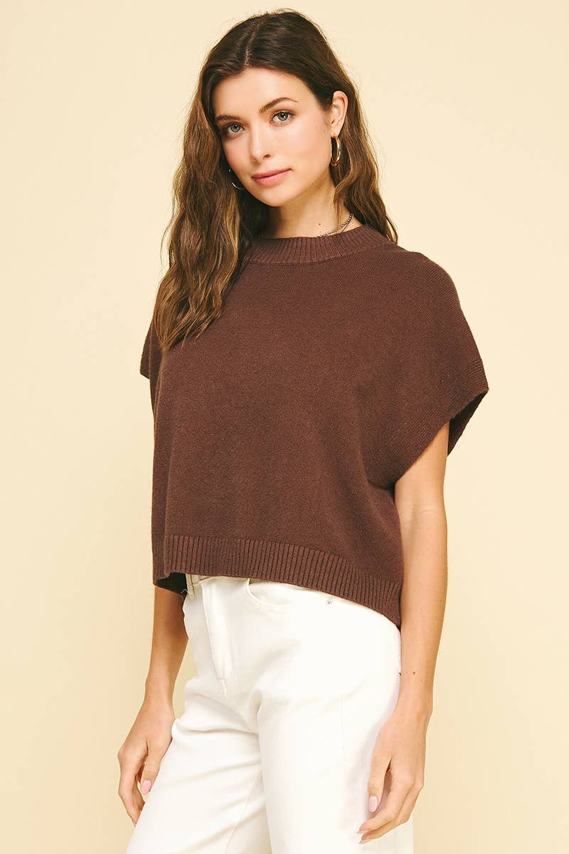 DROPPED SHOULDER SWEATER TOP