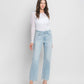 HIGH RISE SLIM WIDE JEANS