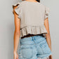 Taupe Cotton gauze Crop Top
