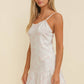 FLORAL SWEETHEART RUFFLE CAMI STRAP MINI DRESS