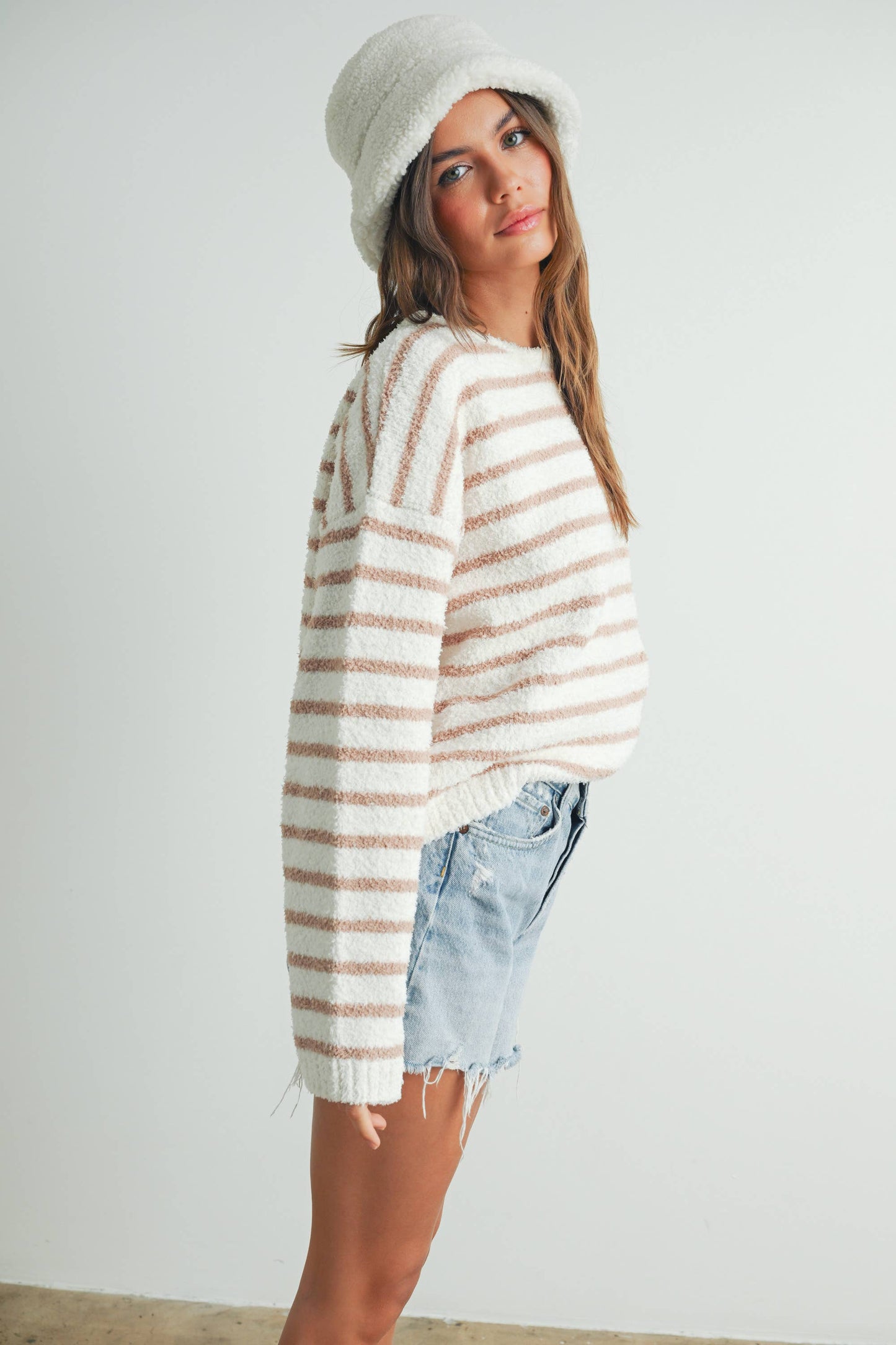 STRIPED KNIT SWEATER