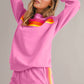 Striped Long Sleeve Top and Shorts Set