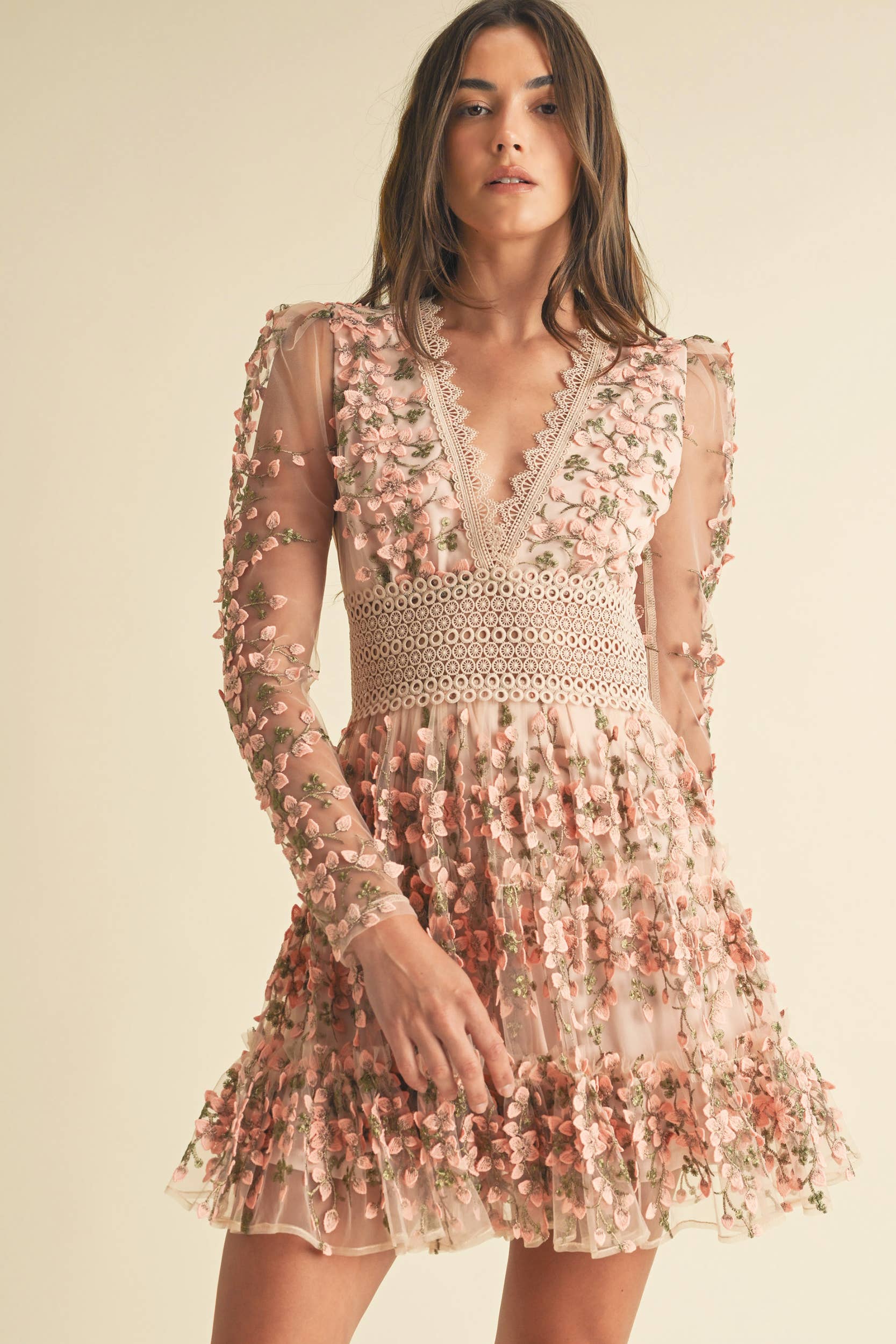 jacquard halter neckline floral lace up maxi dress Adrianna Papell Women's Floral-Print Off-The-Shoulder Dress - Pink Multi main image 0