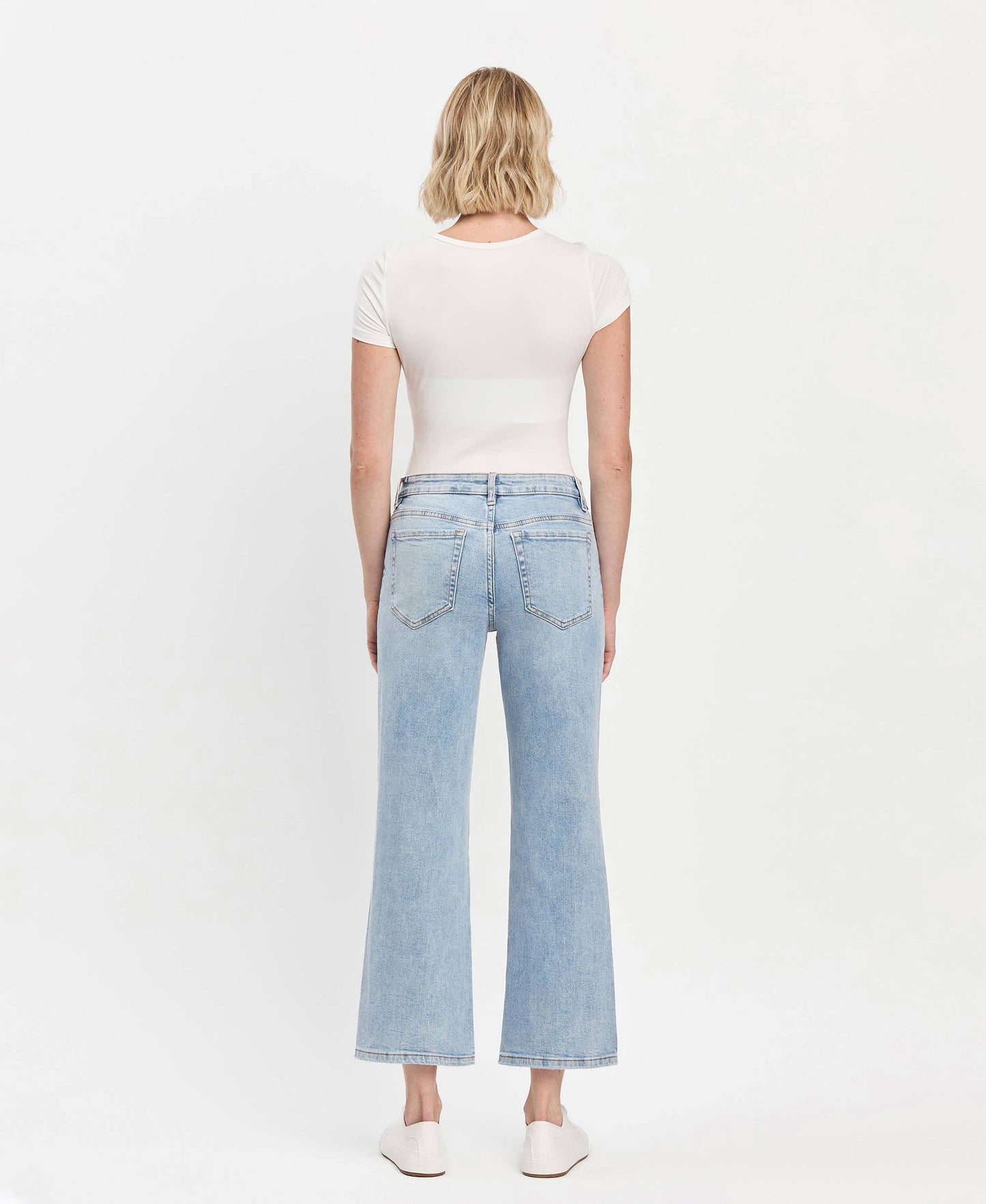 MID RISE CROP  DAD JEANS