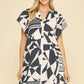 PRINT KNIT MINI DRESS