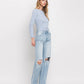 90'S VINTAGE SUPER HIGH RISE FLARE JEANS