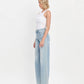 HIGH RISE FULL LENGTH LIGHT WASH WIDE LEG JEANS V3468