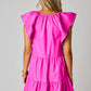 BUDDY LOVE RUFFLE SLEEVE DRESS